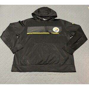 Pittsburgh Steelers Pullover Hoodie Sweatshirt Men's XL Black  Nike NFL Football